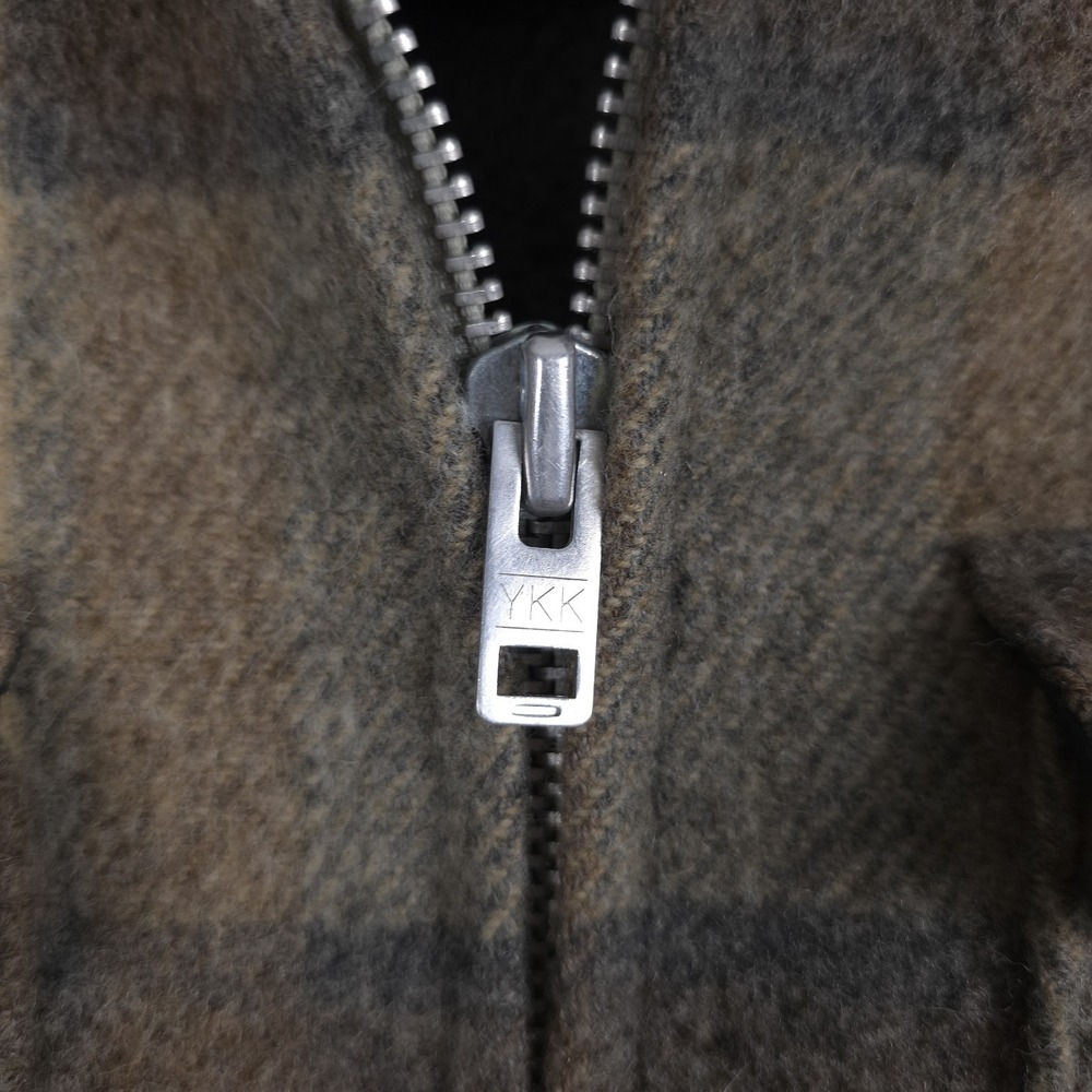 Woolrich Heavyweight Flannel Coat Mens Medium Wool Blend Sherpa Lined‎ Full Zip - Picture 3 of 10